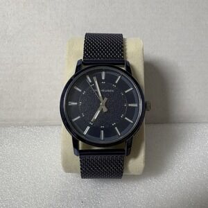 Van Heusen Men's VAN80063BU Navy Blue Watch Metal Mesh Band Works